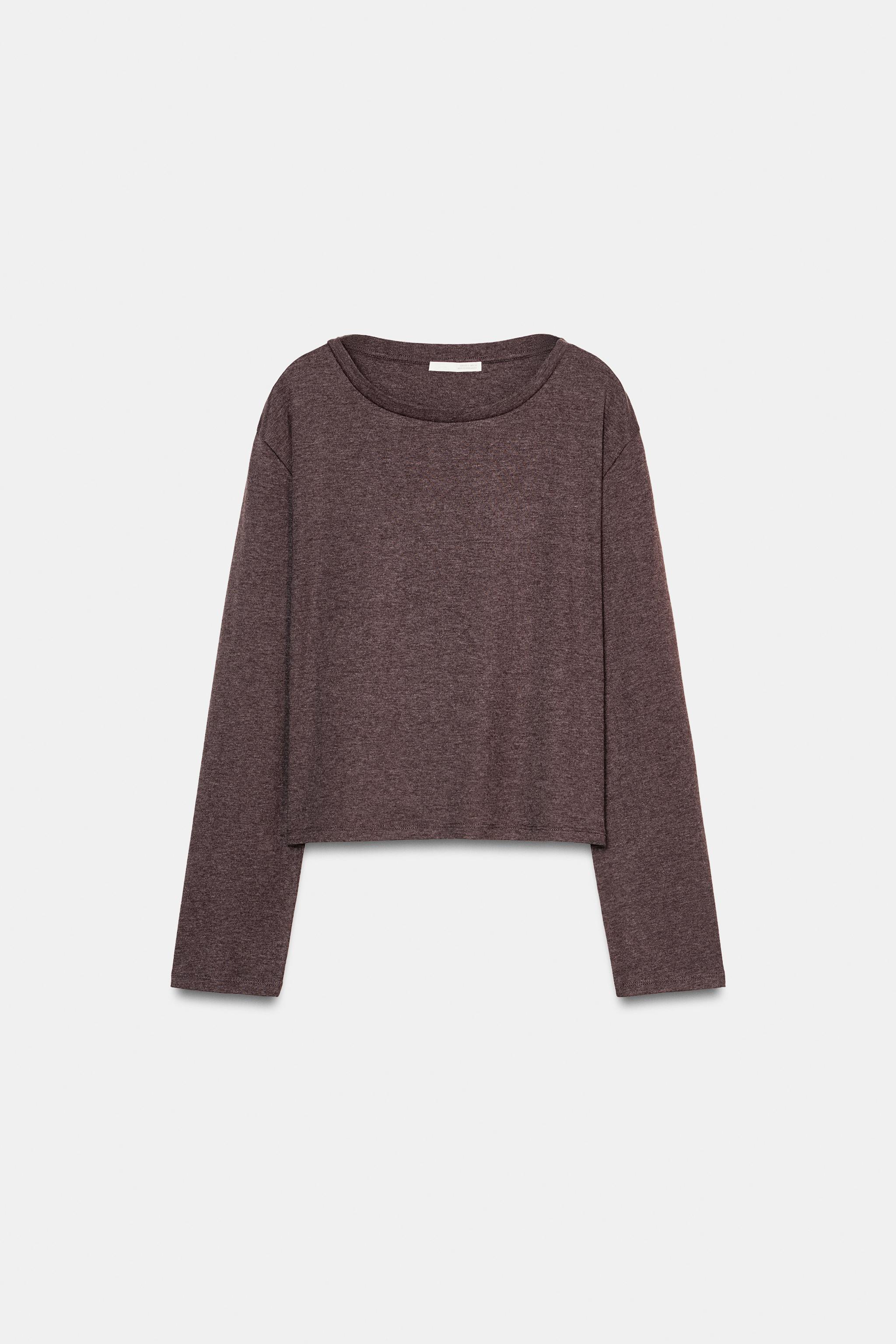 T-SHIRT COL BATEAU MANCHES LONGUES